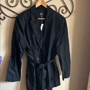 GAP Women's Black Belted Blazer